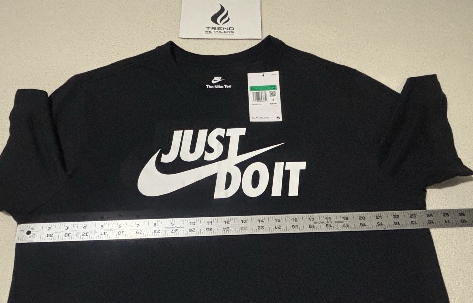 Nike Sportwear Just Do It Swoosh Graphic T-Shirt Black White Men’s XL AR5006-011