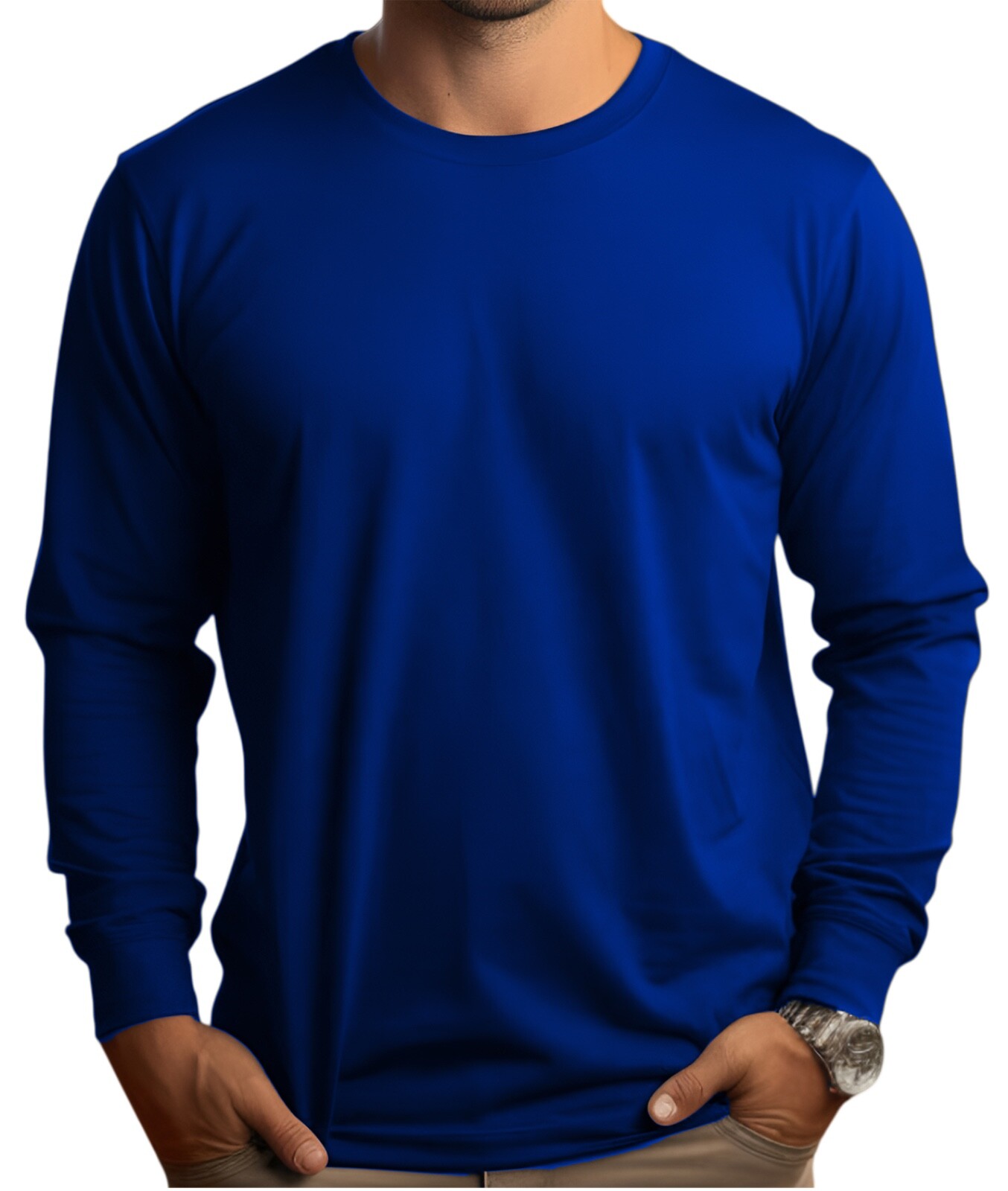 DRI-FIT Long Sleeve T-Shirts, UPF 50+ Sun Protection Shirt ROYAL BLUE