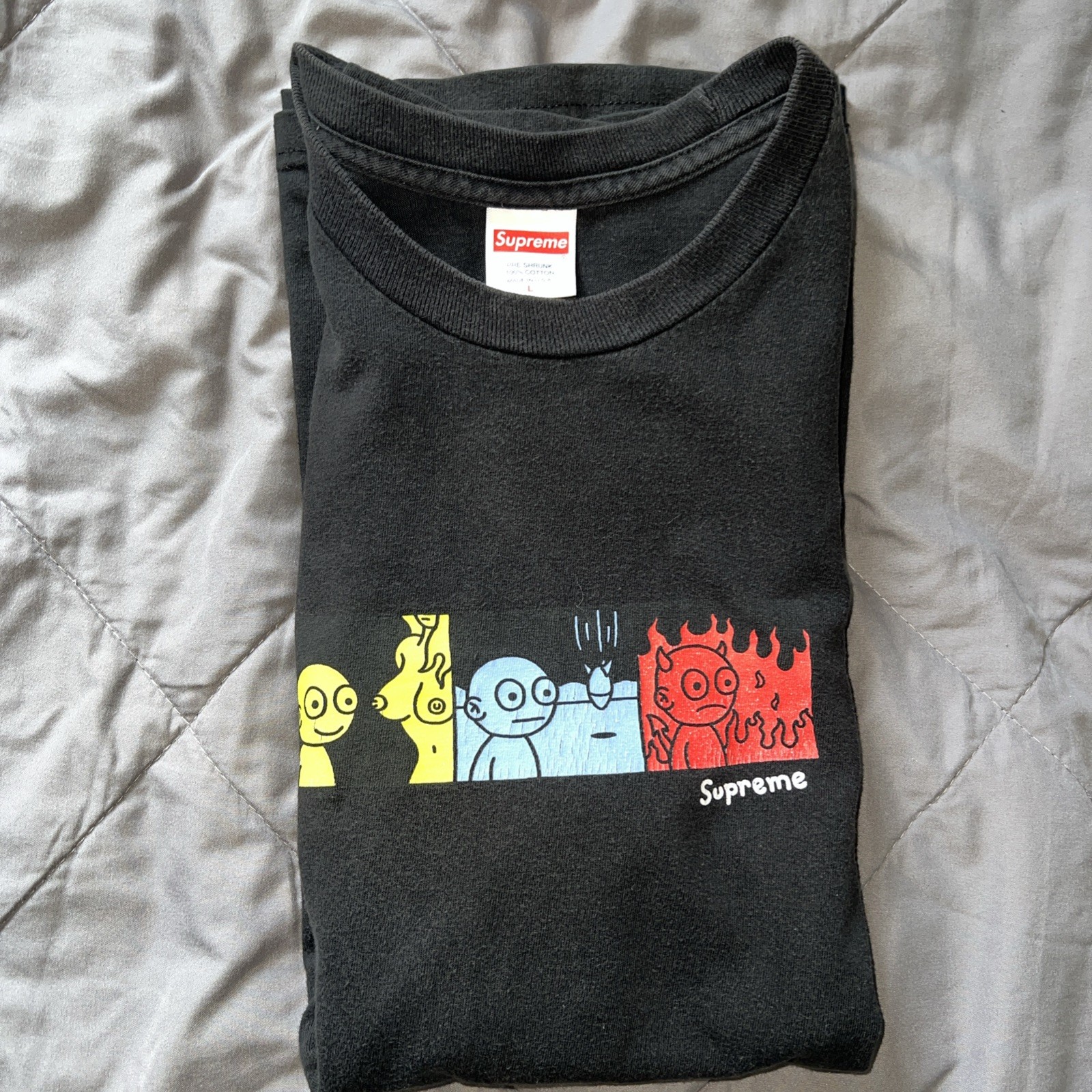 New FW19 Supreme Life Tee Burnt Orange Streetwear Men’s Size Large 100% Cotton