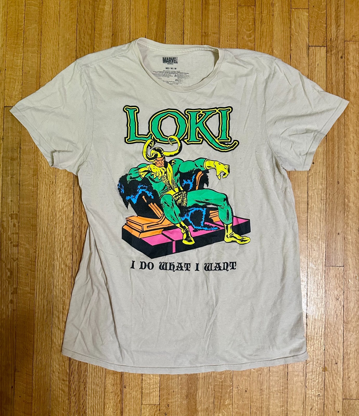 Marvel Loki I DO WHAT I WANT T-Shirt Mens Medium