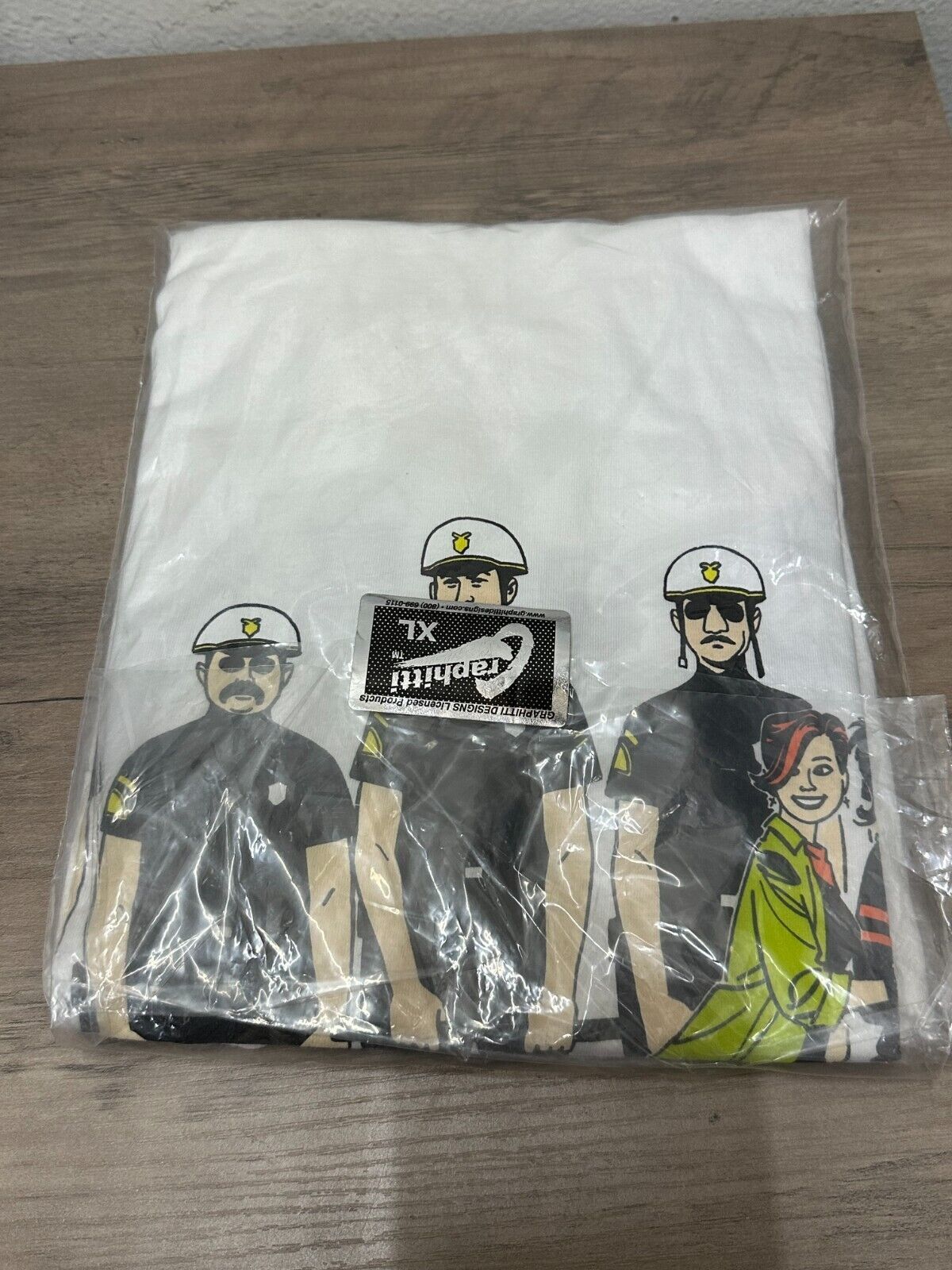 LOVE AND ROCKETS: COP T-Shirt by Graphitti Designs Size Double Sided Comic NEW