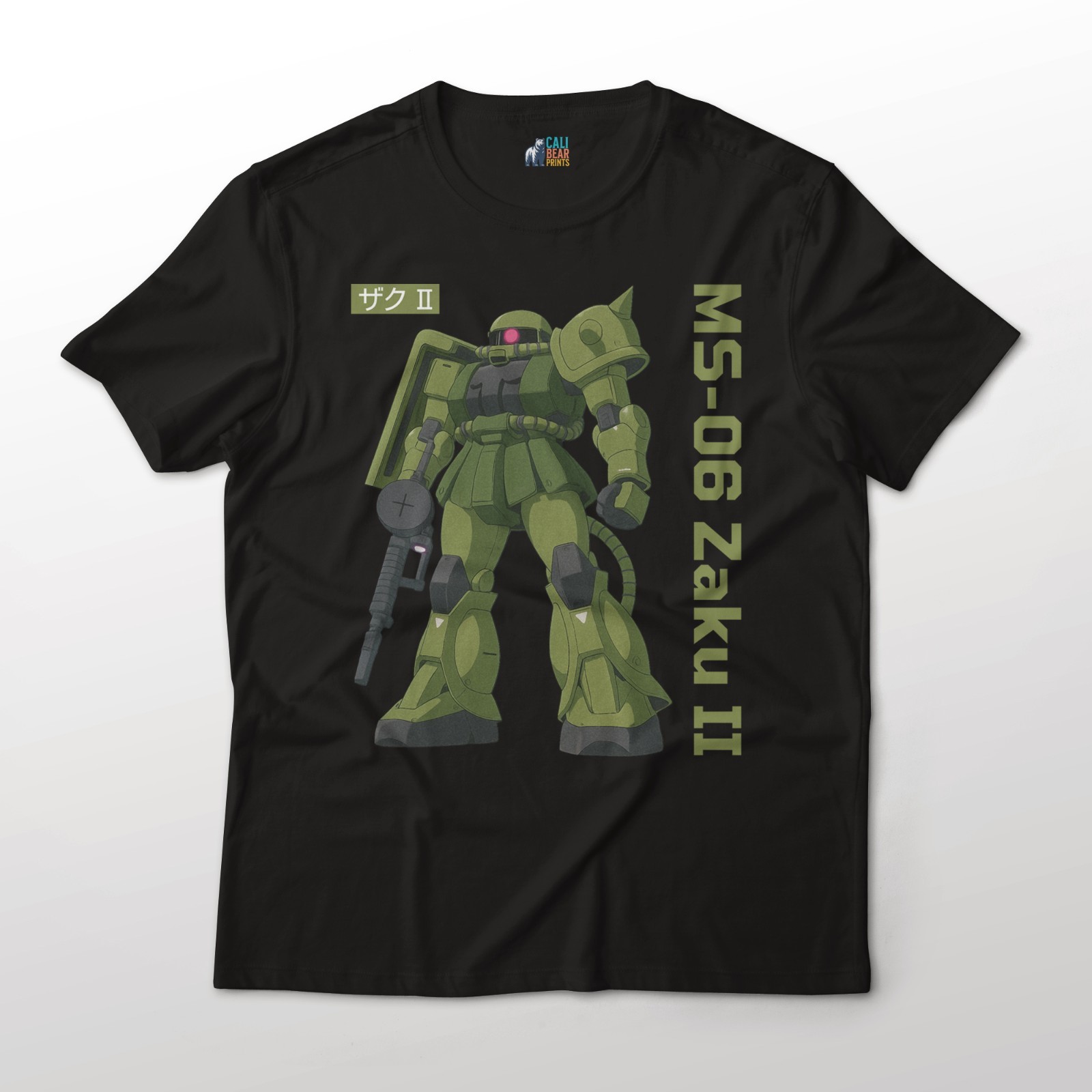 Mobile Suit Gundam Anime MS-06 Zaku II Grunt Suit Graphic Art Cotton Tee