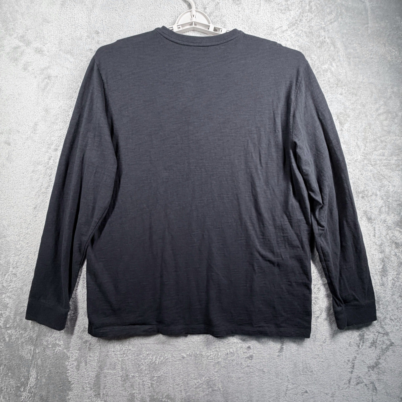Vince XL Black Henley Long Sleeve Tee Minimalist Quiet Luxury Modern Classic