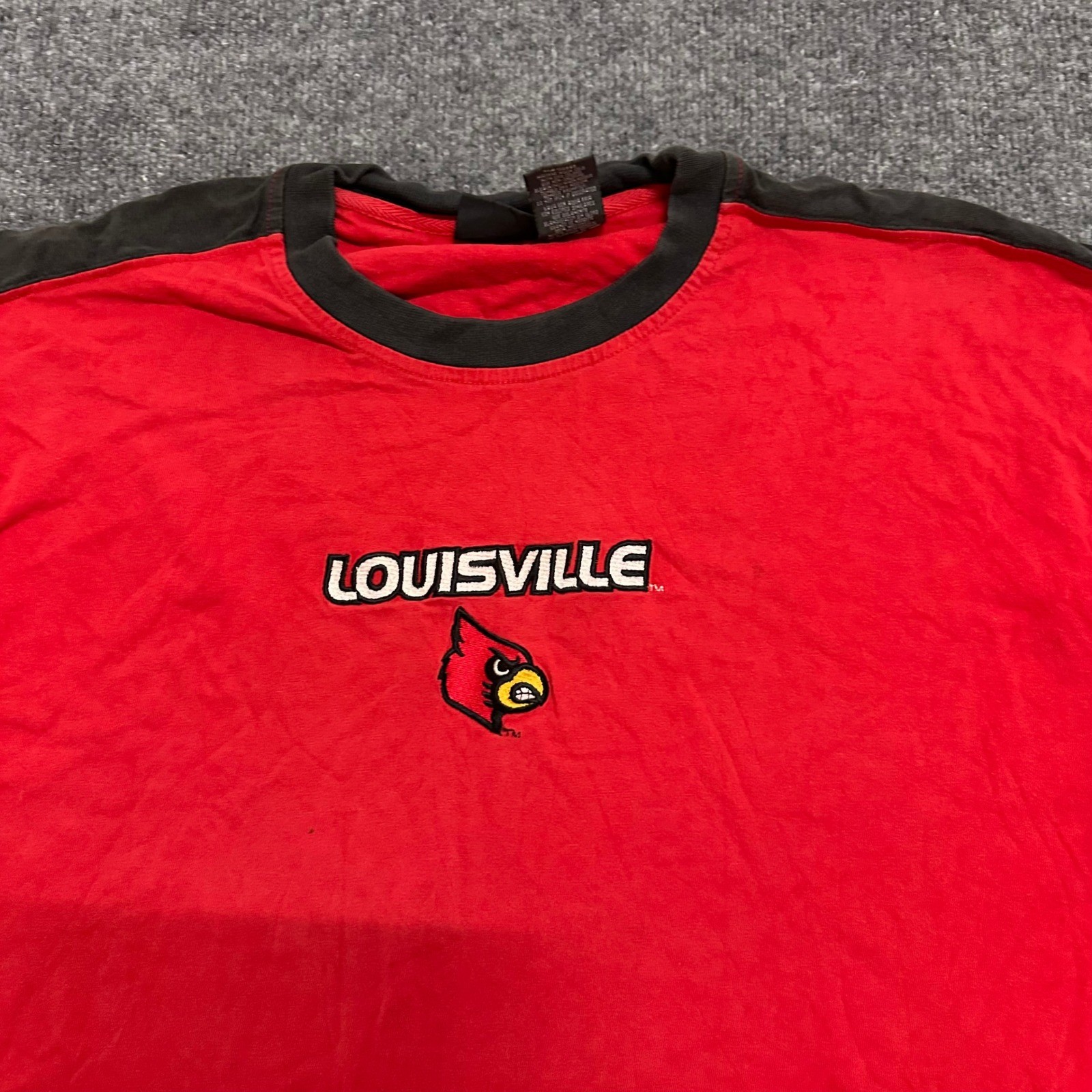 Pro Edge T-Shirt Mens XL Red Louisville Cardinals Cotton Short Sleeve NCAA Sport