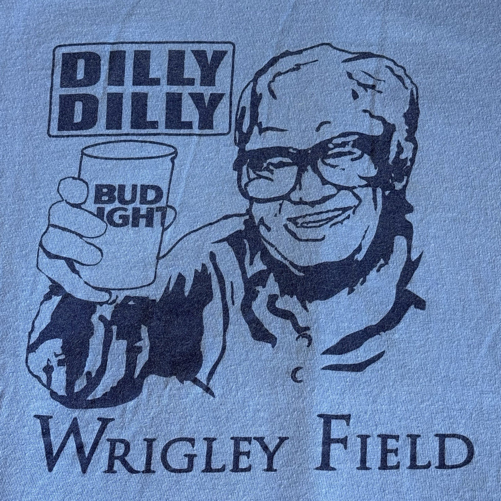 HARRY CARARY Dilly Dilly Wrigley Field Bud Light Beer T-Shirt. XL Preowned NV