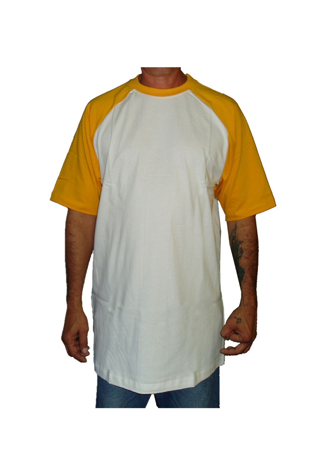 MENS OR UNISEX PREMIUM RAGLAN BASEBALL EXTRA LONG TEES–Free Shipping