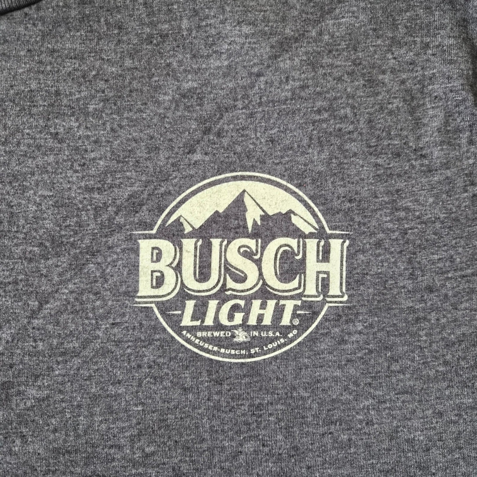 Busch Light Men Not My First Rodeo Graphic T-Shirt Heather Charcoal Medium Jedco