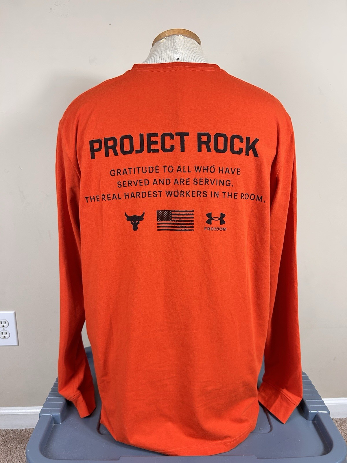 Under Armour Project Rock Graphic By Air Land Sea L/S Shirt Men’s Size XL