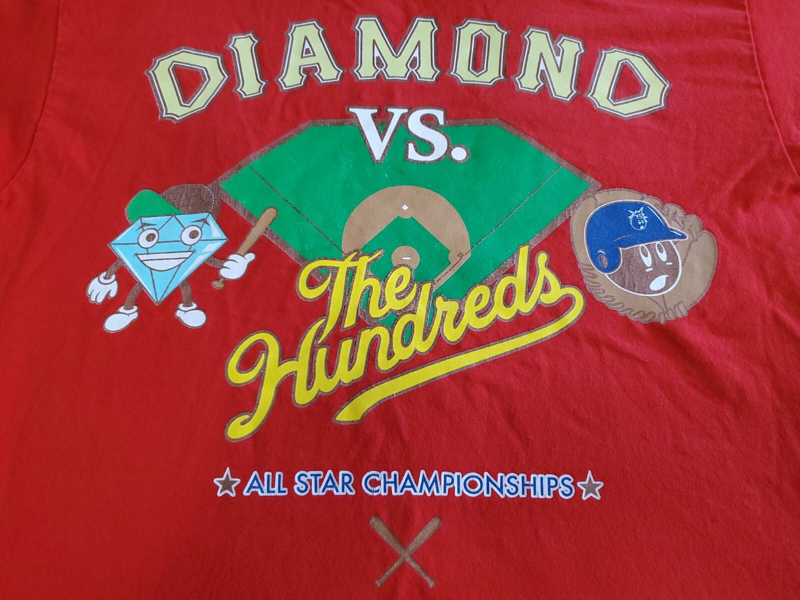 Diamond Supply Co vs. The Hundreds ALL-STAR Championship Baseball Tshirt SZ M