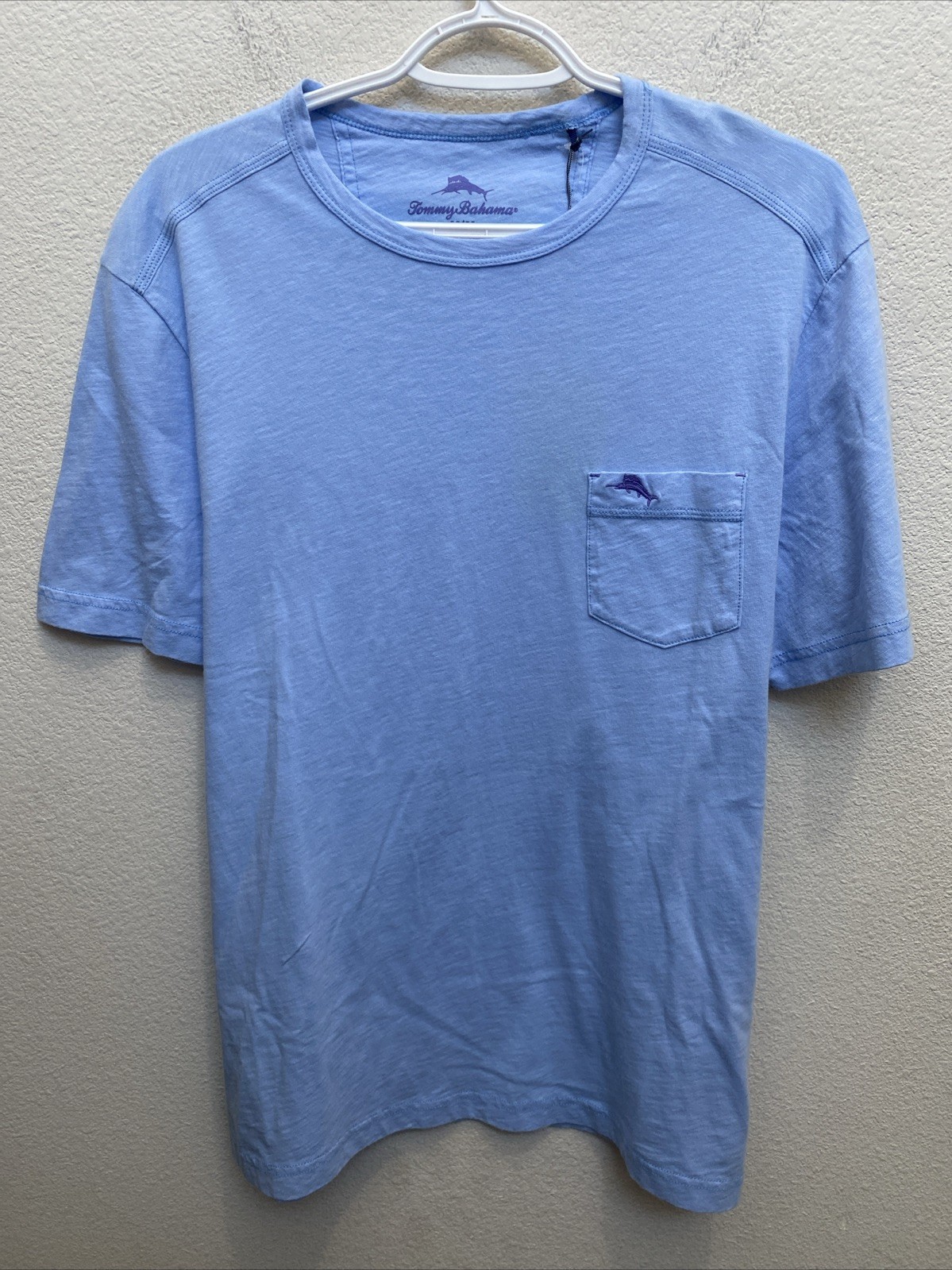 Tommy Bahama Men’s Medium Sky Blue Crew Neck T-Shirt Cabo Bay Tee SS NWT