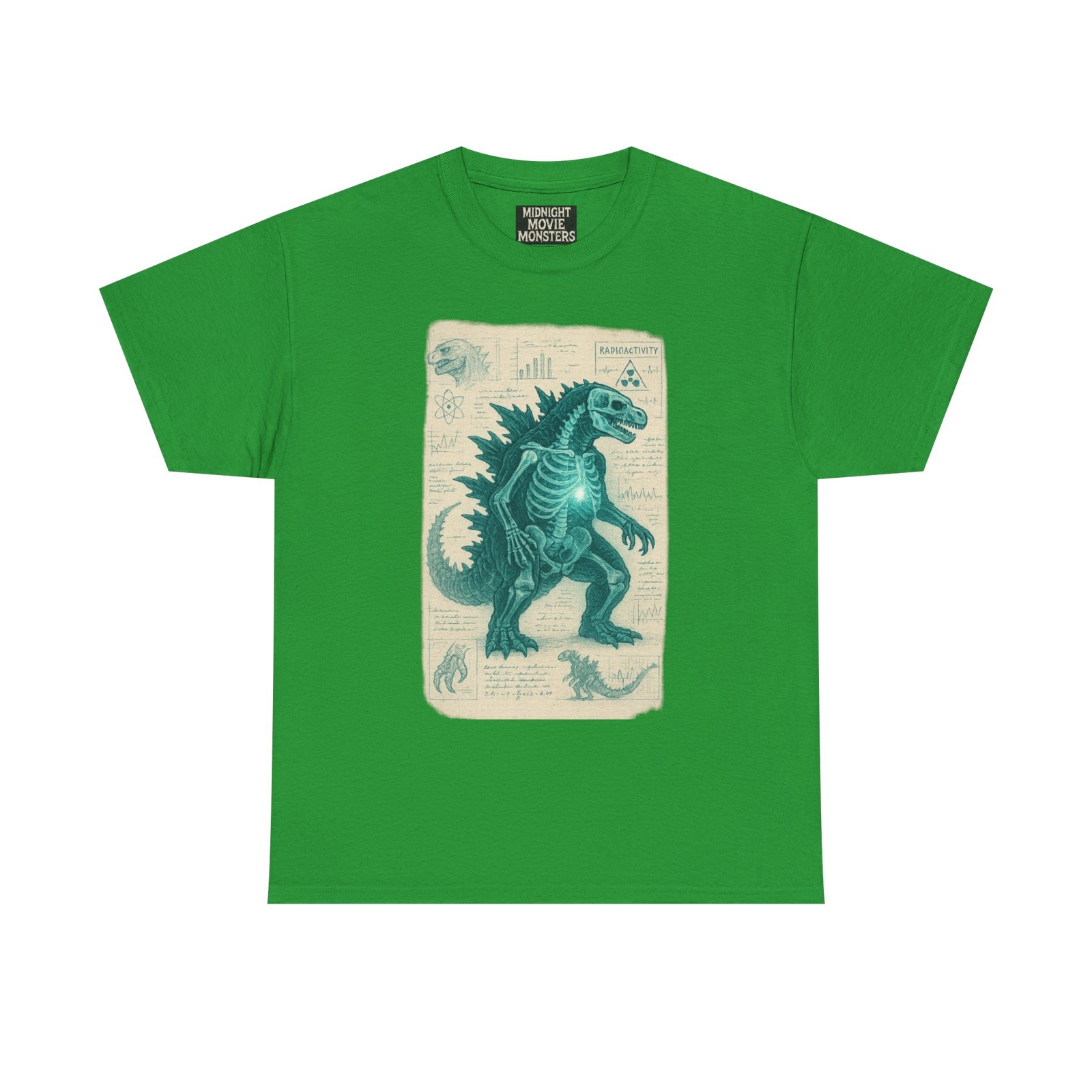 Atomic Requiem Godzilla X-Ray T-Shirt Unisex Heavy Cotton Tee Monster Graphic