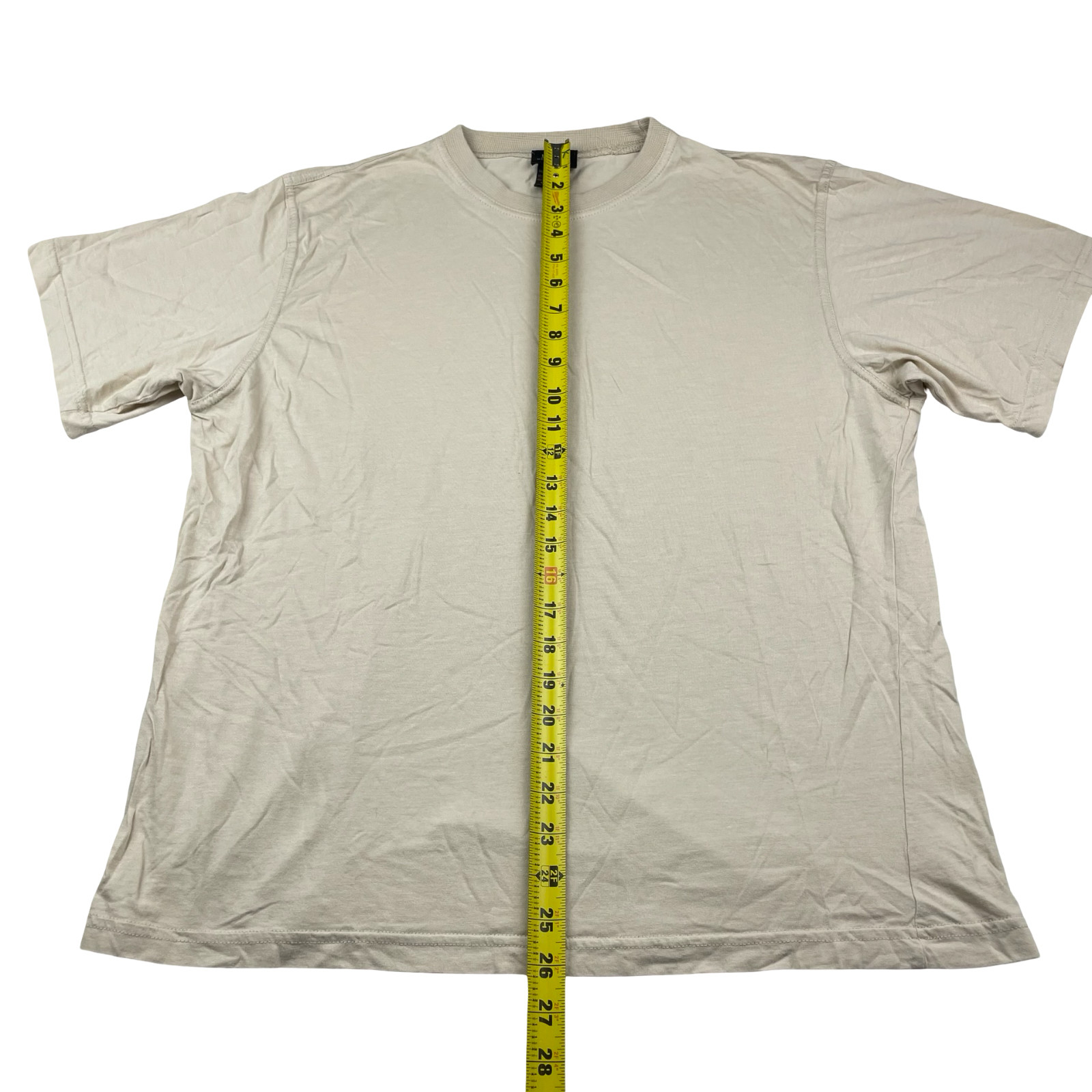 Neiman Marcus Men’s Cotton/Rayon Crewneck S/S T-Shirt Beige • Italy • Large