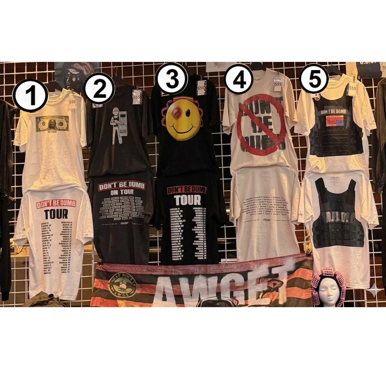 Asap Rocky@ Dont be Dumb Tour 2026 Merch Two Sided T Shirt