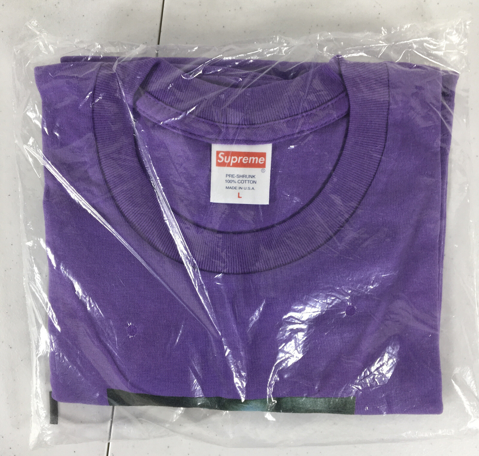 DS Purple Supreme Marvin Gaye Tee Sz Large FW18 New In Bag