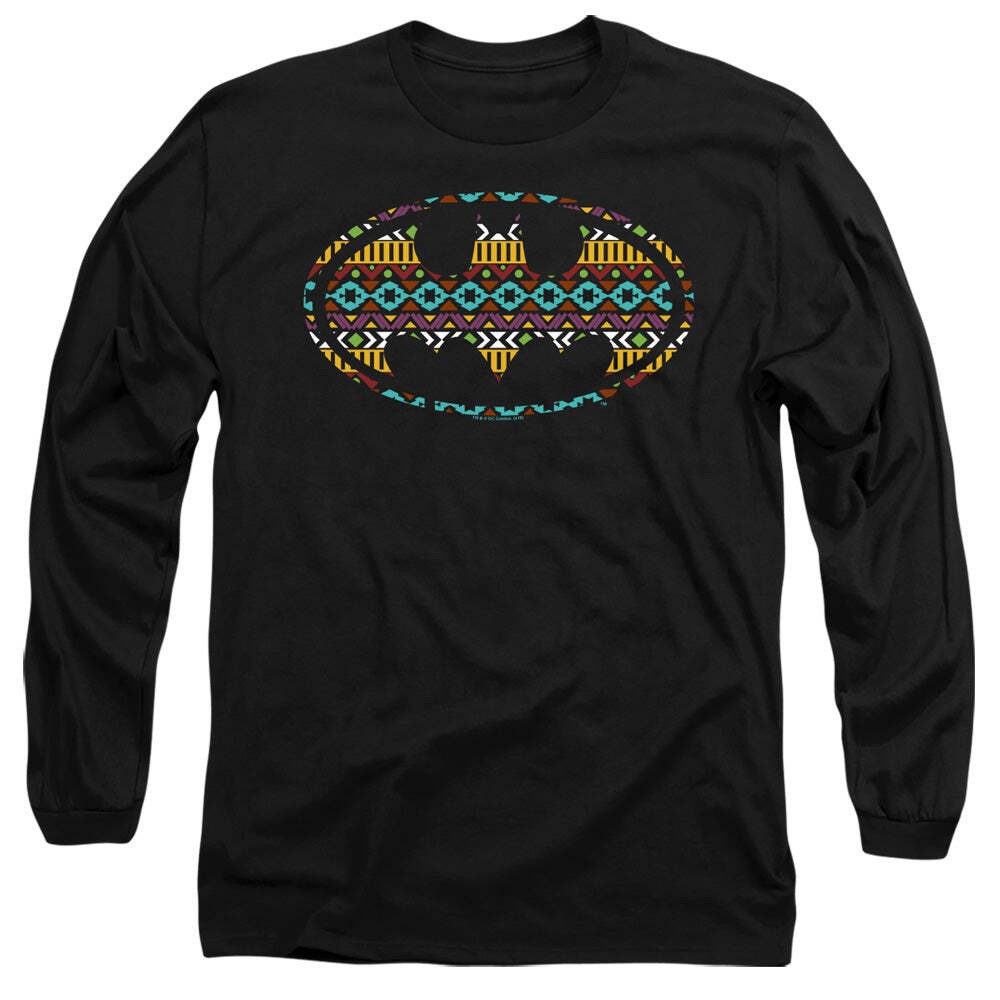 Batman Aztec Fill Licensed Adult Unisex Long Sleeve T-Shirt SM-3X