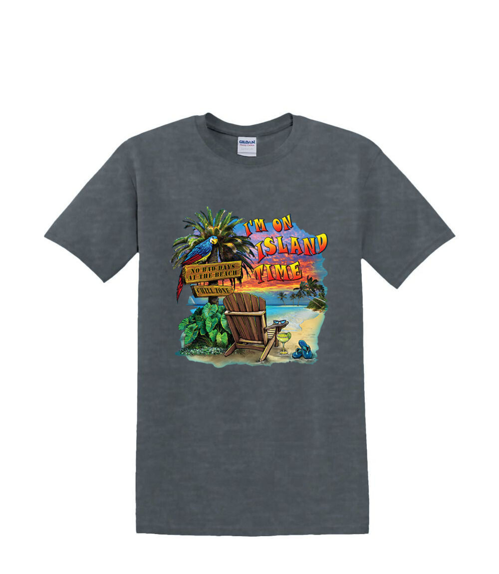 T-Shirt S to 2XL 3XL – ISLAND TIME relax resort neon fun adult