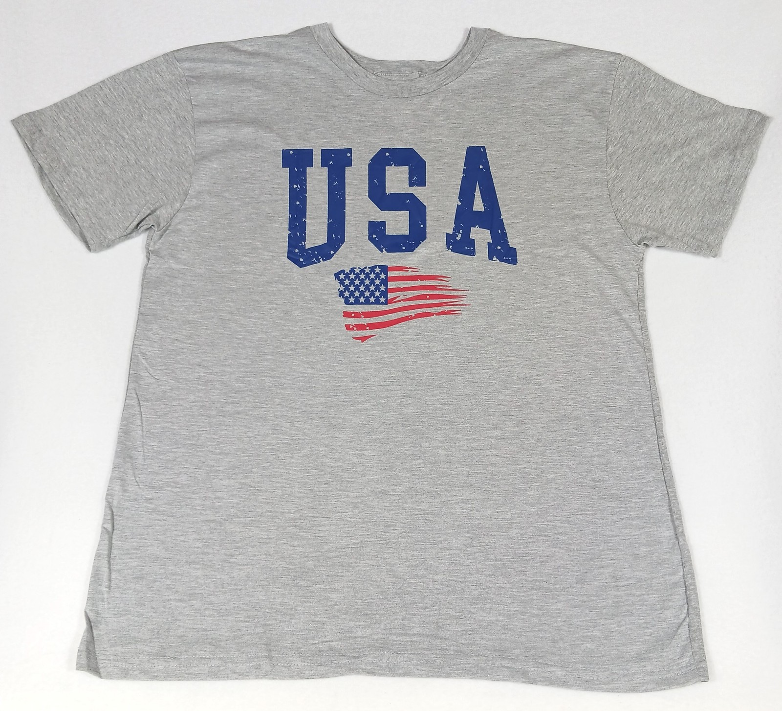 SPAREL WEAR Men or Women’s Large Grey USA Flag Graphic Print T-Shirt