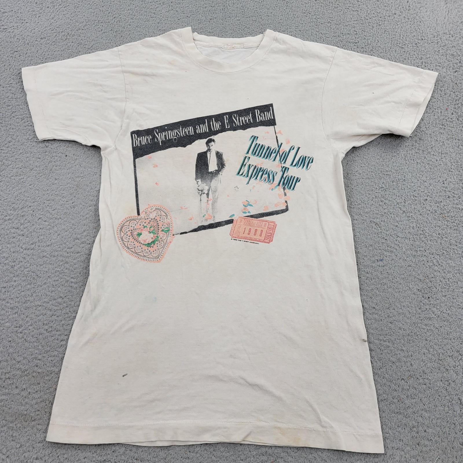 Bruce Springsteen Shirt Mens Small VTG 80s Tunnel Of Love Tour The E Street Band