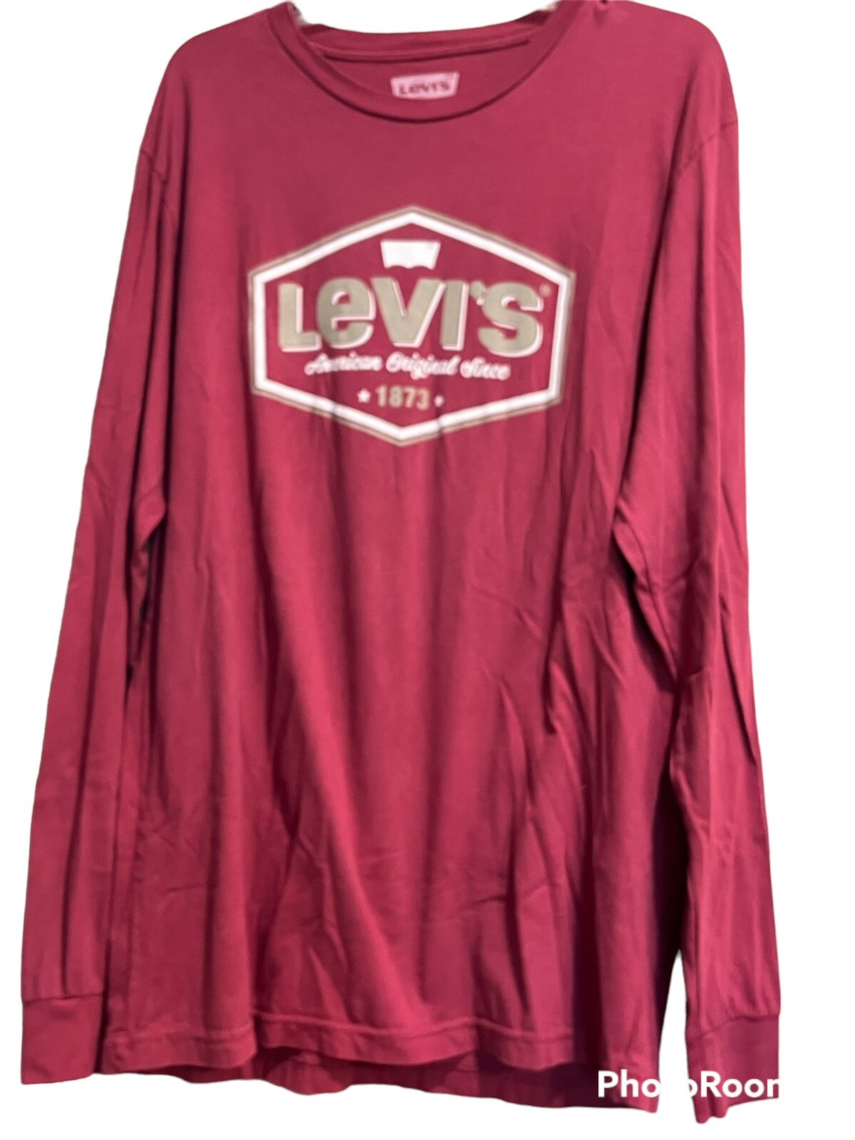 Levi’s Men’s T-Shirt L Long Sleeve Crew Neck Cotton Machine Washable