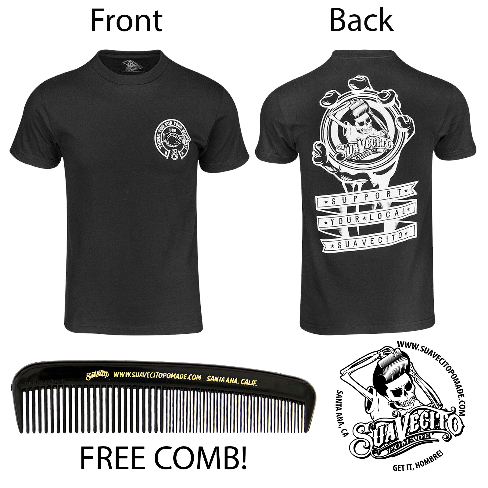 Men’s Suavecito Support Local Tee Shirt (S, M, L, XL, 2XL, 3XL, 4XL, 5XL)