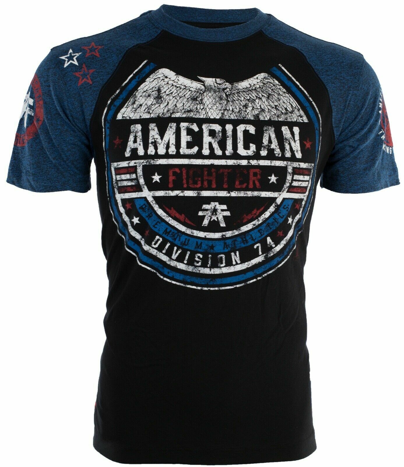 AMERICAN FIGHTER Sherman Eagle Black Athletic Mens Crewneck T-shirt M-3XL NWT