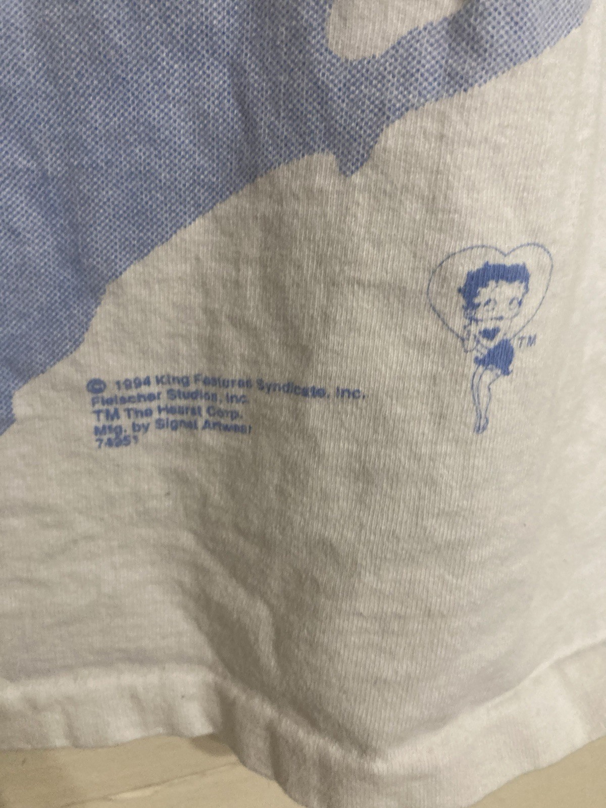 Betty Boop Two Double Side Single Stitch Graphic Shirts Vintage 1994 Size XL