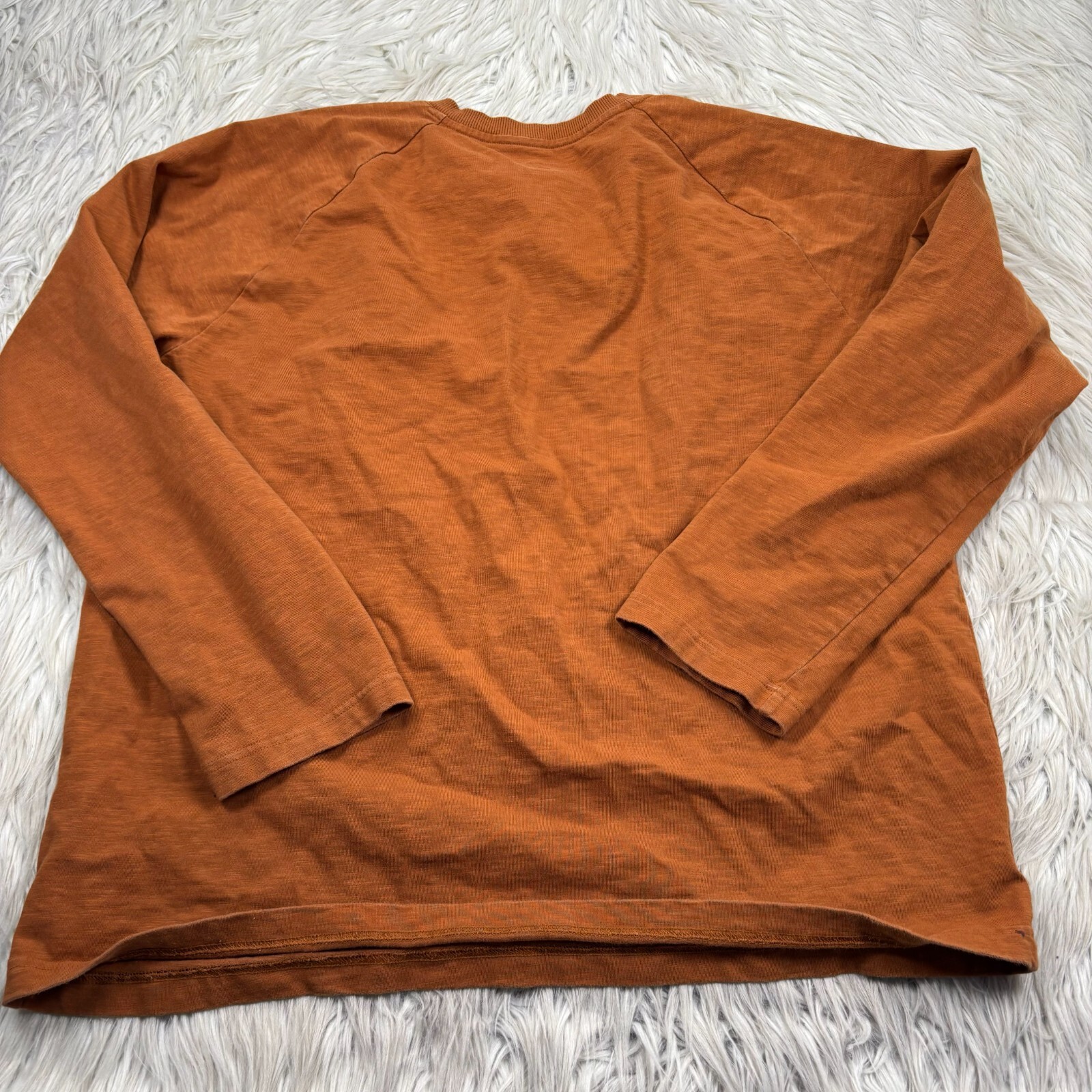 United by Blue Men’s L Burnt Orange Long Sleeve Henley Tee