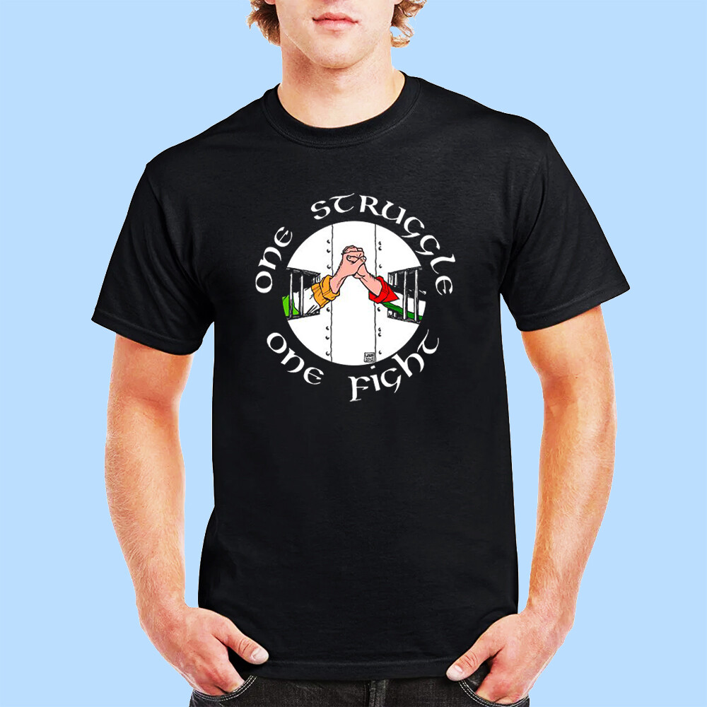 Ireland Palestine – One Struggle, One Fight Black Unisex T-Shirt S-5XL