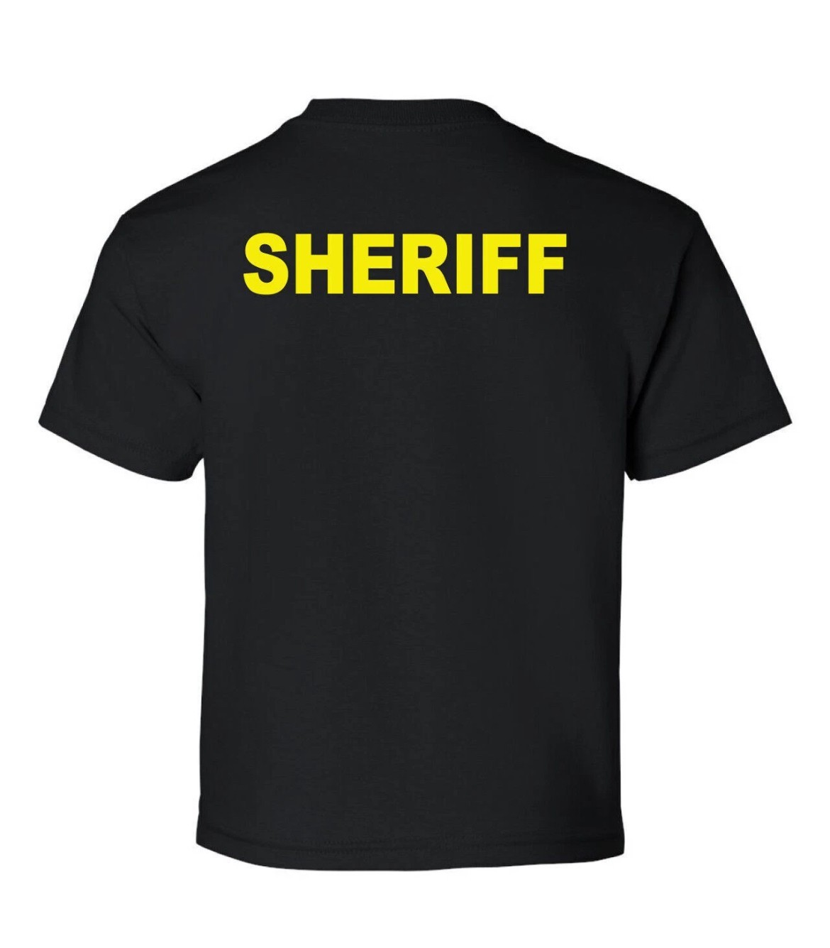 Sheriff front & back prints, Black/ Reflective Gold , Off Duty / Security Events