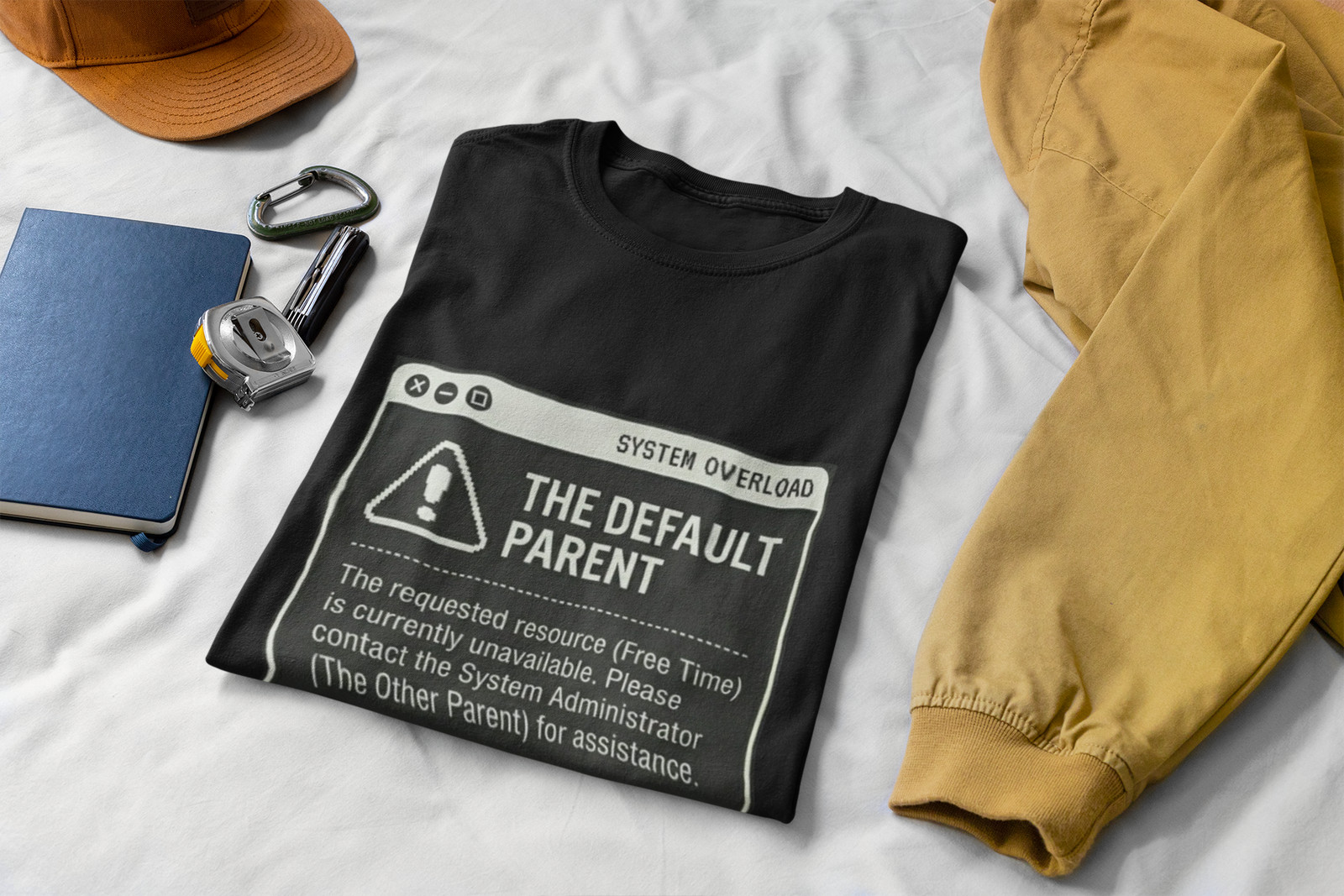 THE DEFAULT PARENT System Error T-Shirt – Funny Tech Mom Gift – IT Humor Tee
