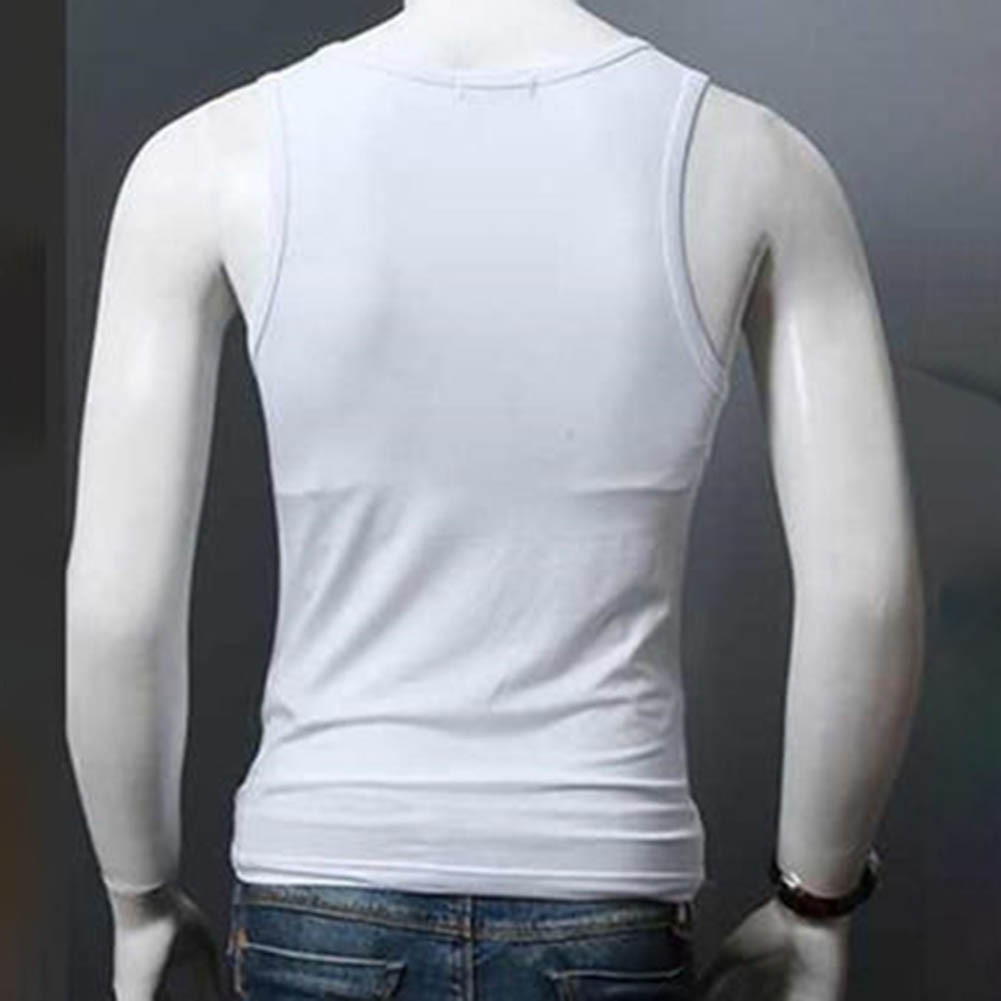 Men’s Comfort-Fit Sleeveless Tank Top Featuring U-Neck for Daily Fitness Wear