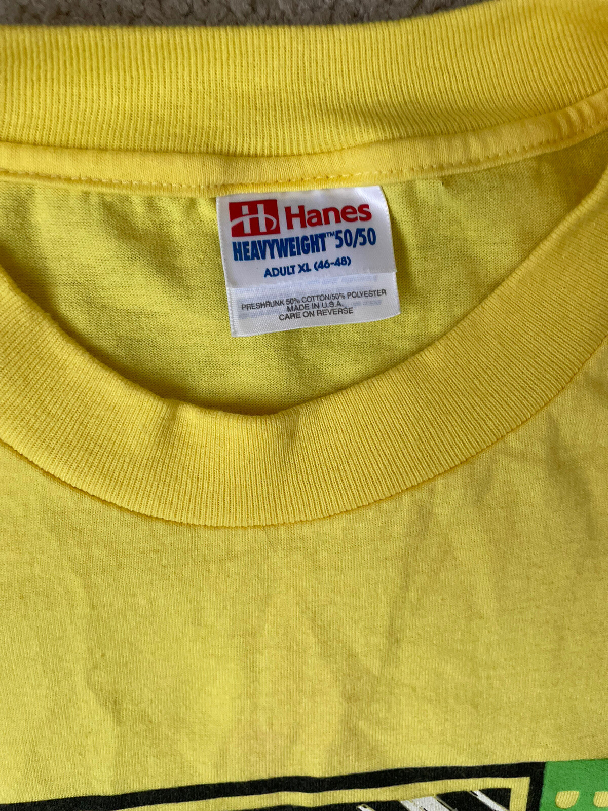 Vintage 1998 Unisex Yellow Graphic Tee Jazz Spring Fling