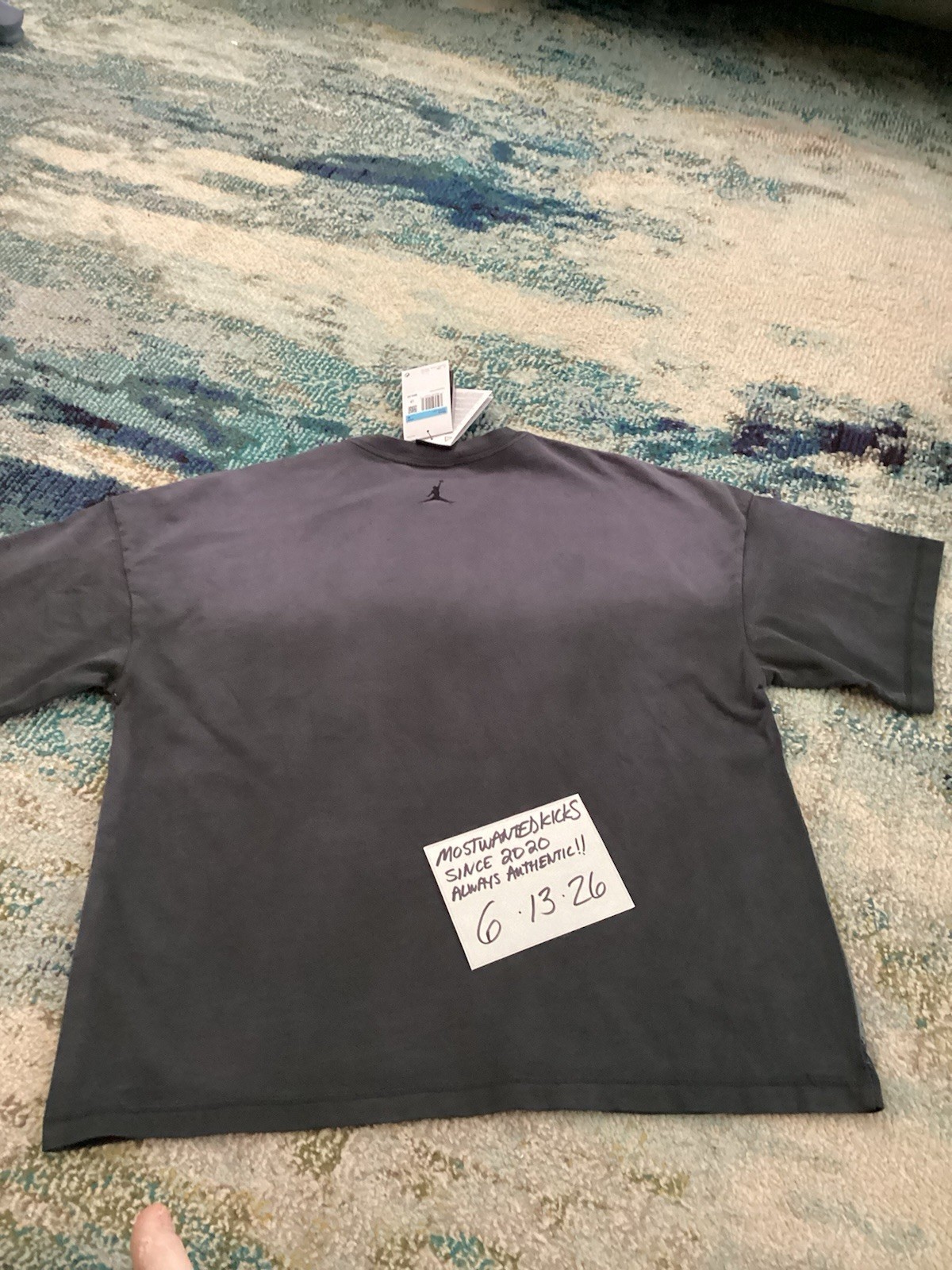NWT Nike Air Jordan Shooting Graphic Anthracite Loose Fit T-Shirt Men’s Sz M