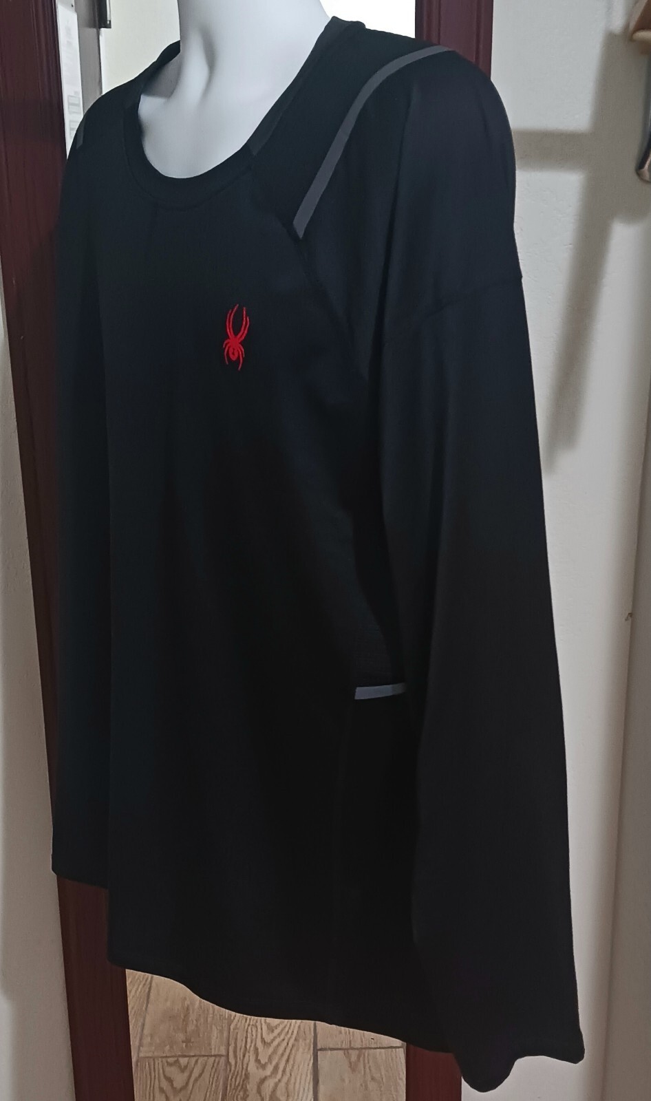 Spyder Spider Active Long Sleeve T-Shirt ProWeb Polyester Spandex Black Men XXL