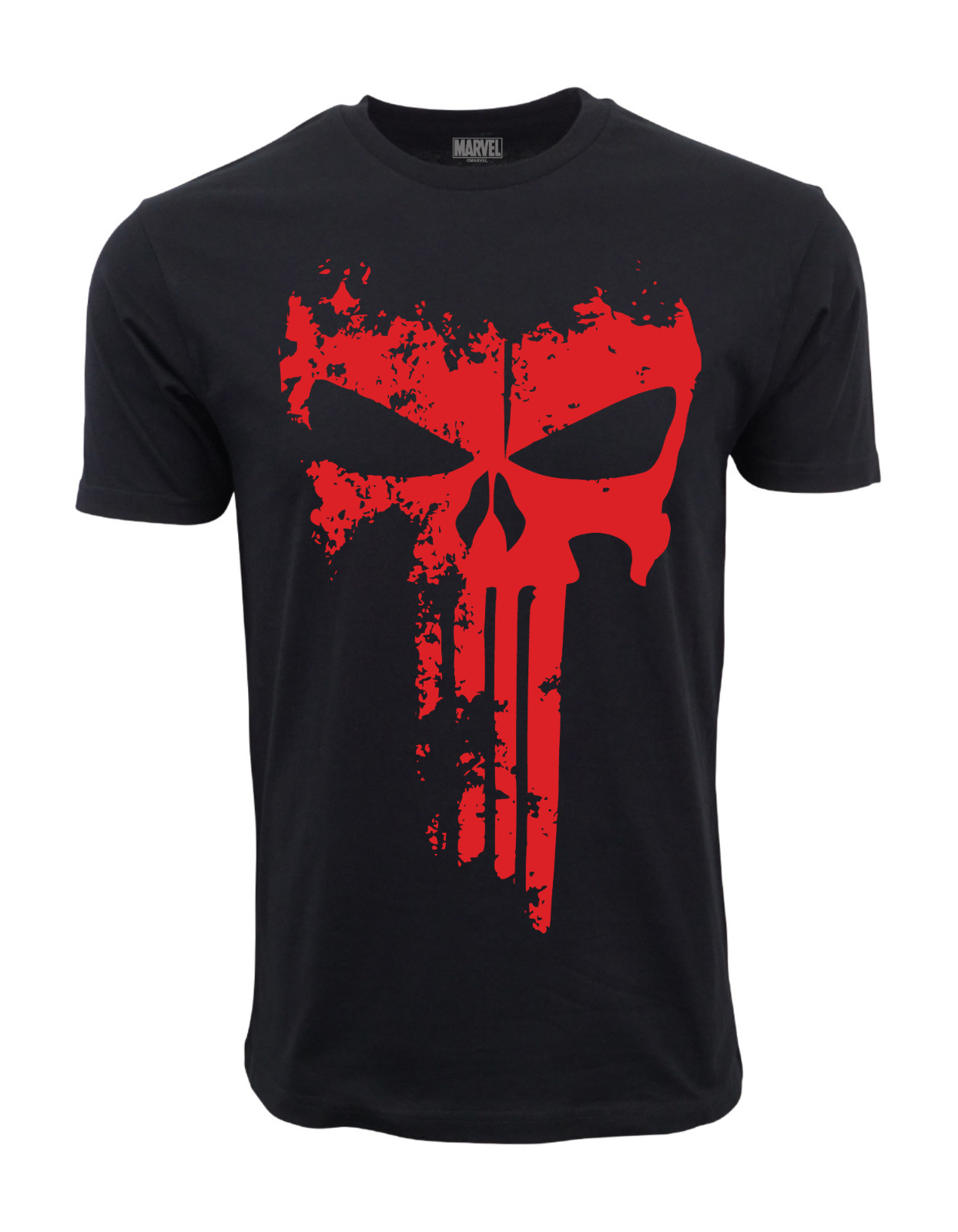 MARVEL THE PUNISHER MENS LARGE RED LOGO GRAPHIC T SHIRT