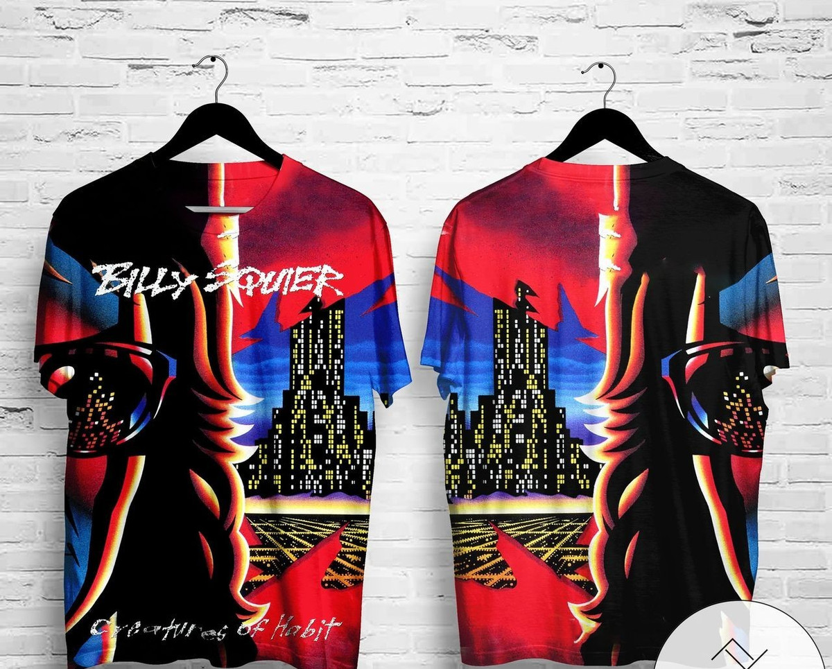 Billy Squier Creatures Of Habit Album Cover AOP 3D T-Shirt S-5XL K7.350