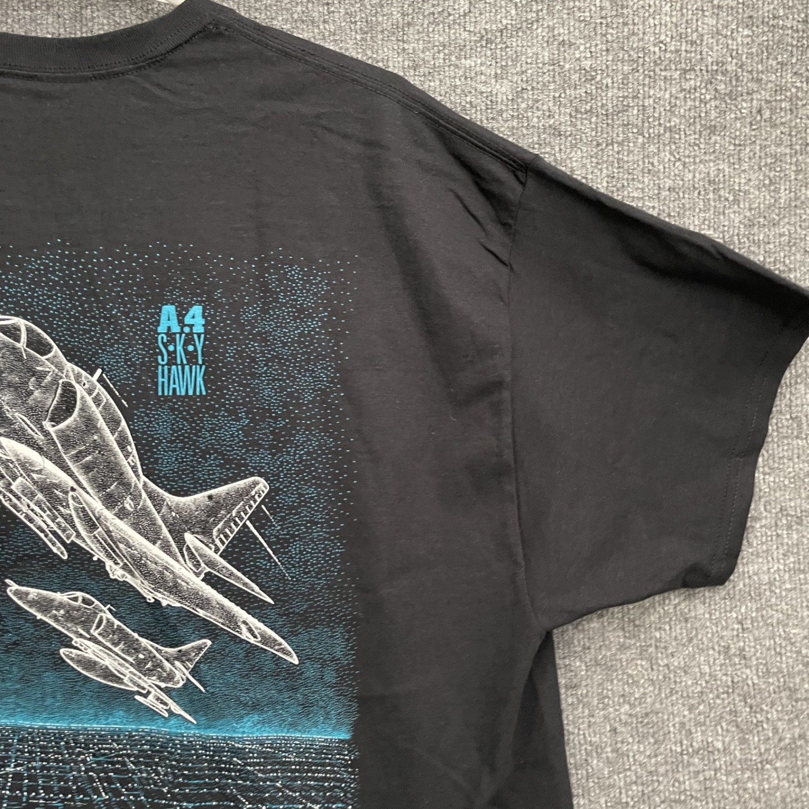 Vintage 90s “Blackbird A4 Skyhawk” Graphic Print Shirt