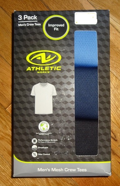 3 Pk Athletic Works Men Breathable Mesh Crew Tees Shirt Blue Black S M L XL 2X3X