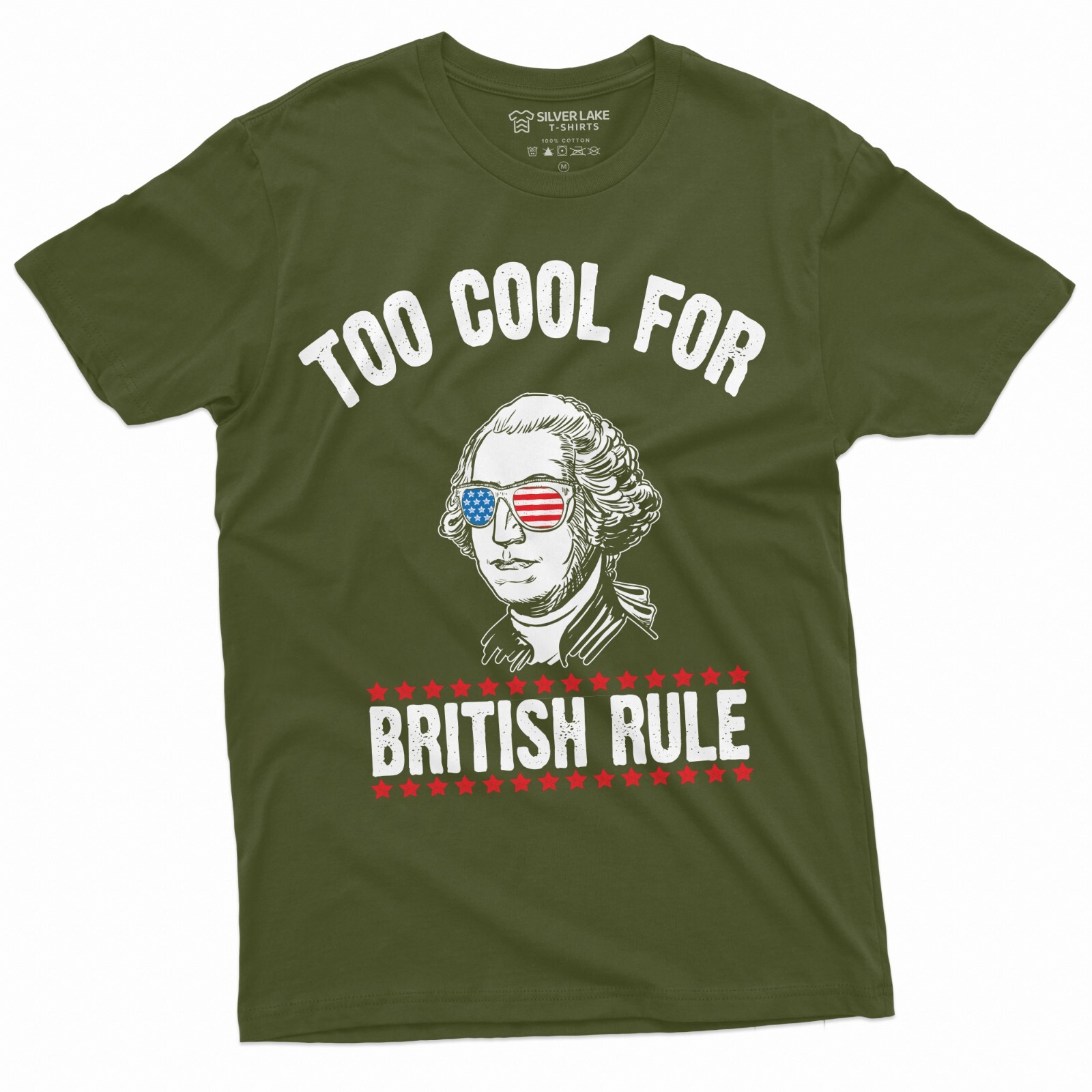 4th of July George Washington Too Cool for British Rules Tee Shirt