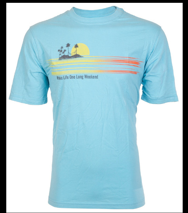 $45 TOMMY BAHAMA Sky Blue LONG WEEKEND Relaxed Fit Short Sleeve T-shirt NWT