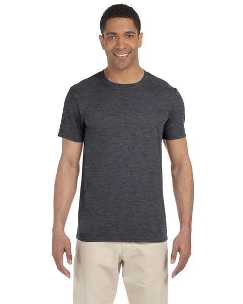 Gildan G640 Adult Softstyle T-Shirt Ringspun Cotton Crew Neck Heather Colors New