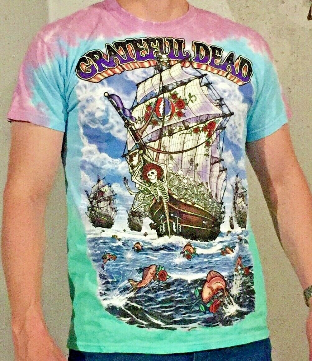 NEW Grateful Dead Liquid Blue Ship of Fools S M L 2X 4X 5X 6X Tie Dye