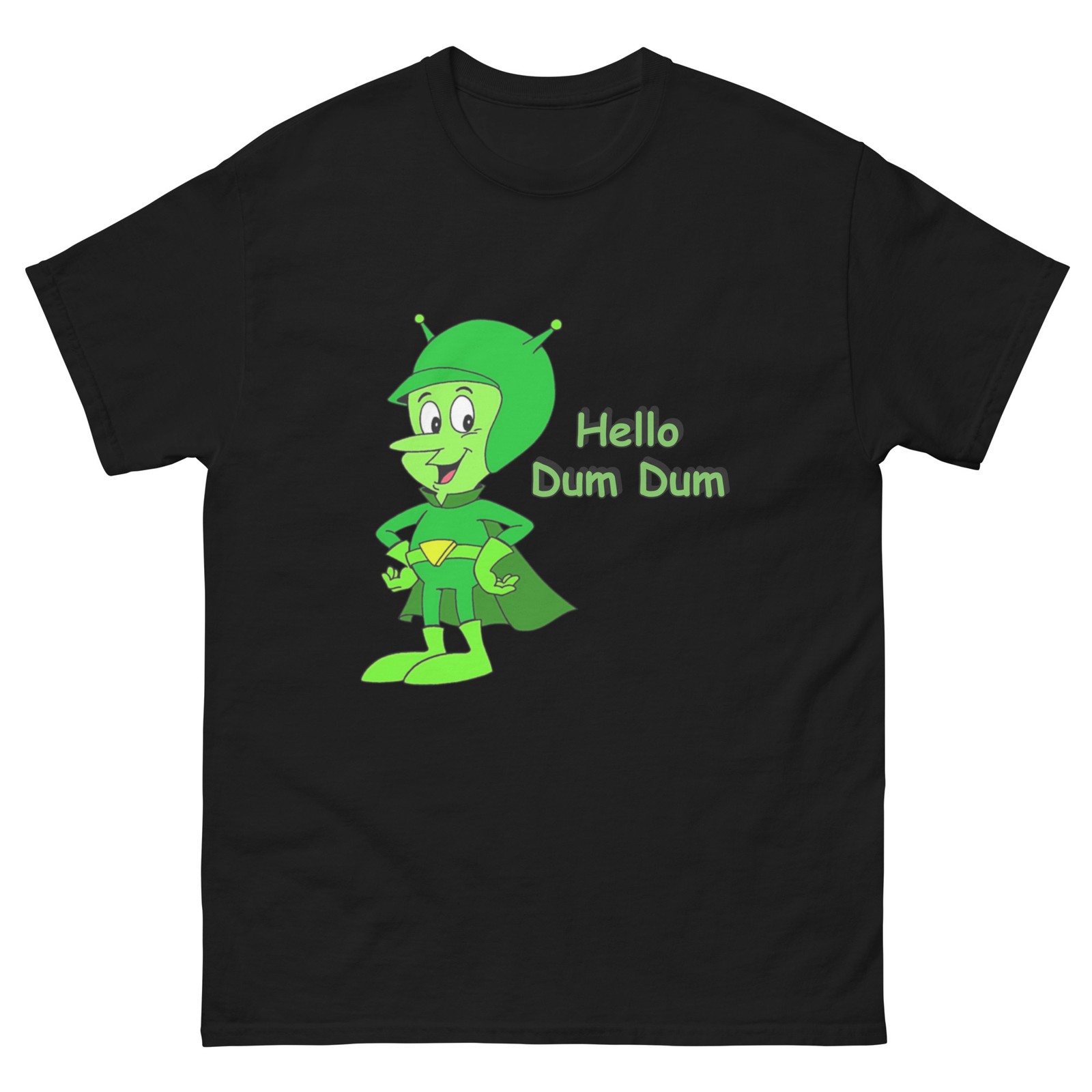 The Great Gazoo Tee, Unisex Flintstones Shirt, Great Gazoo Hello Dum Dum Tee