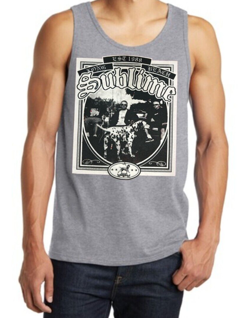Sublime Dalmatian Dog Rock Band Black Tank Top (Various Colors)