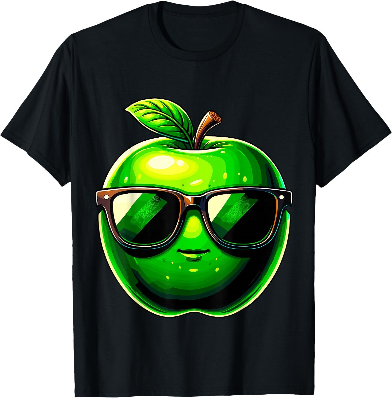 Green Apple with Sunglasses T-Shirt