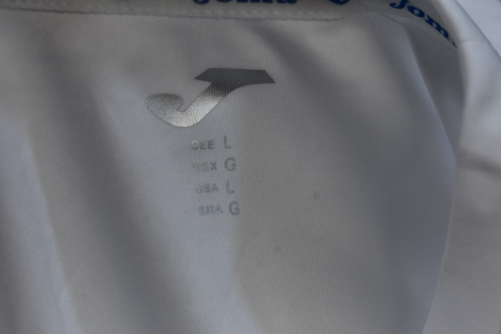 Joma Mens Solid White Short Sleeve Round Neck Athletic Soccer Blank T-Shirt L