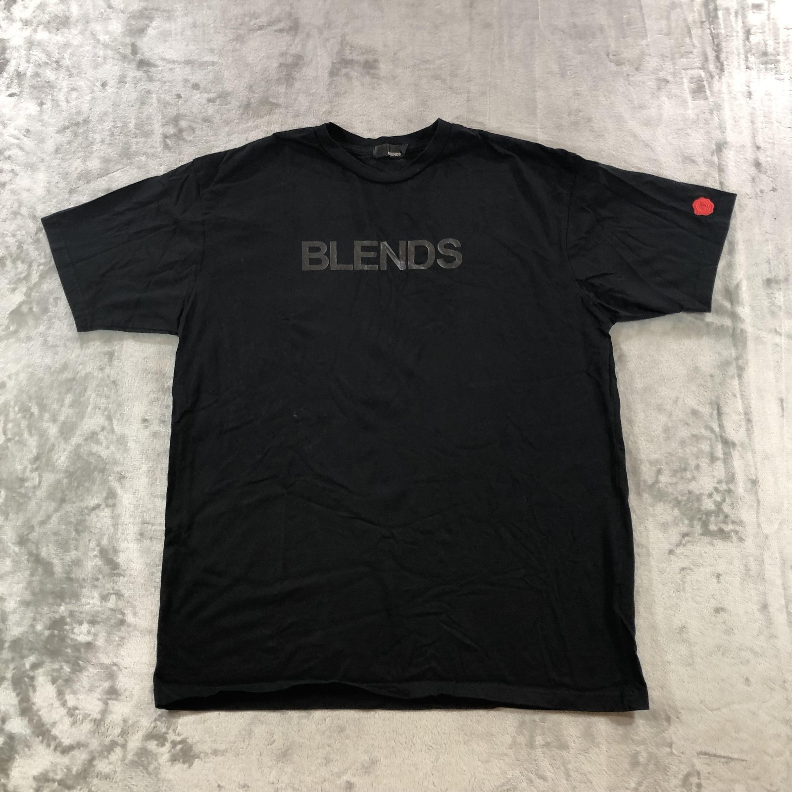 Vintage Blends Shirt Mens Large Black Logo Graphic Tee Made USA Y2K Streetwear