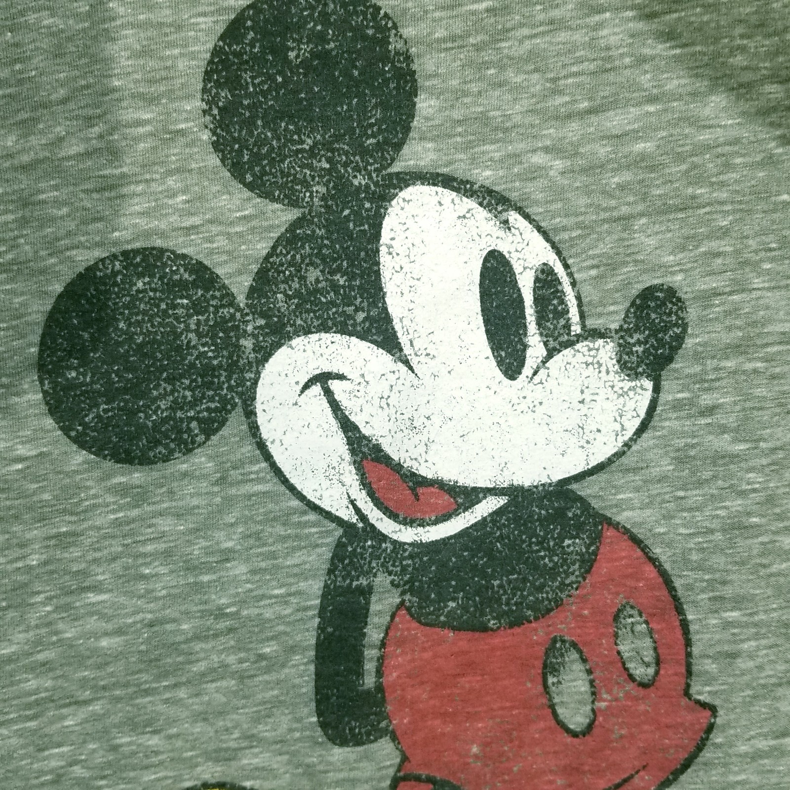 Disney Mickey Mouse Shirt Men 2XL Gray Classic Character Graphic Tee Tri Blend