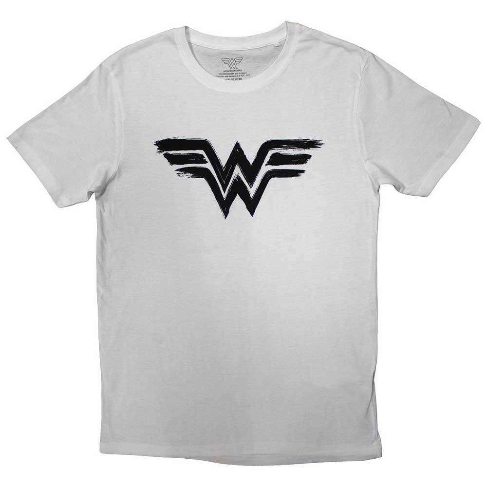DC Comics Wonder Woman – Black Paint Logo T-Shirt White New