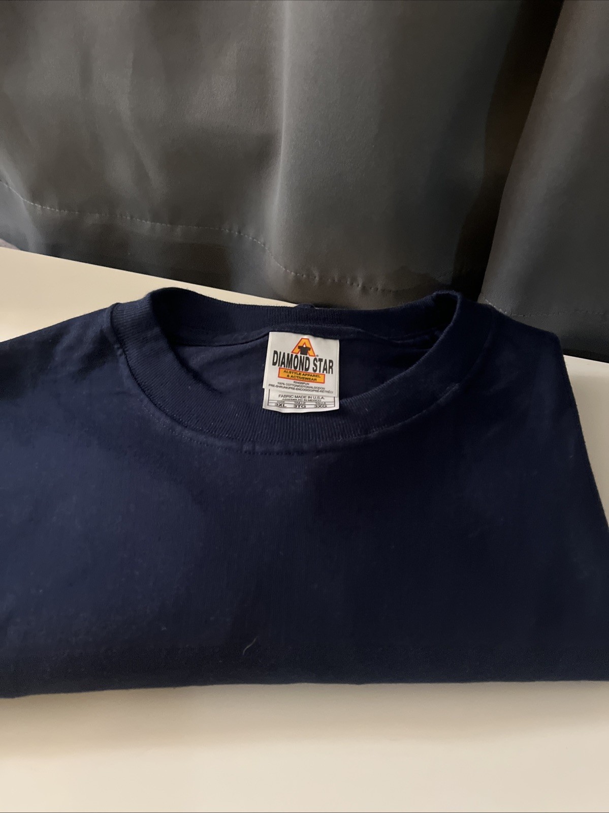 Diamond Star Men’s Heavyweight Cotton Navy XXXL T-Shirt